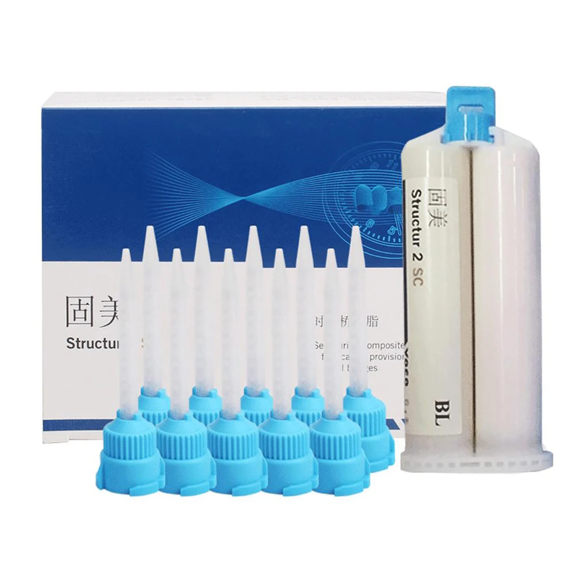 1 Box Dental Structur 2 SC Self-curing Composite Material Cartridge 75g for Fabricating Provisional Crowns and Bridges