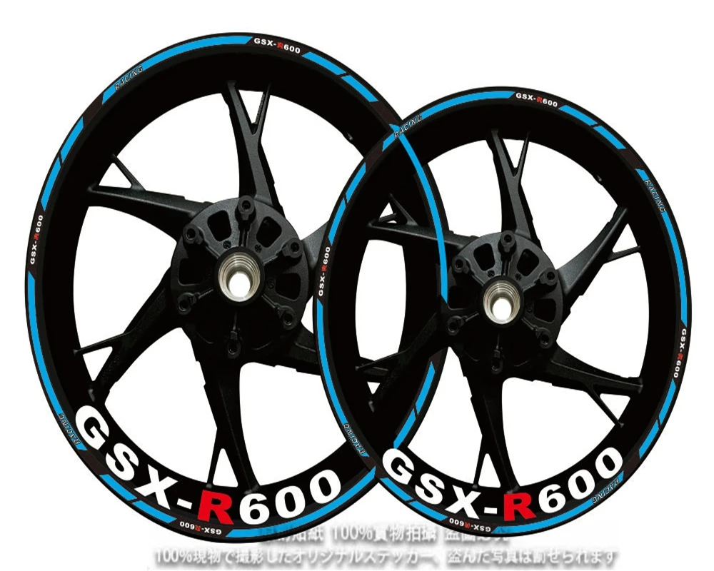

Наклейки на колеса мотоцикла для GSX S GSX RGSX R 600 17 дюймов, декоративные наклейки на передние и задние колеса, водонепроницаемые светоотражающие наклейки