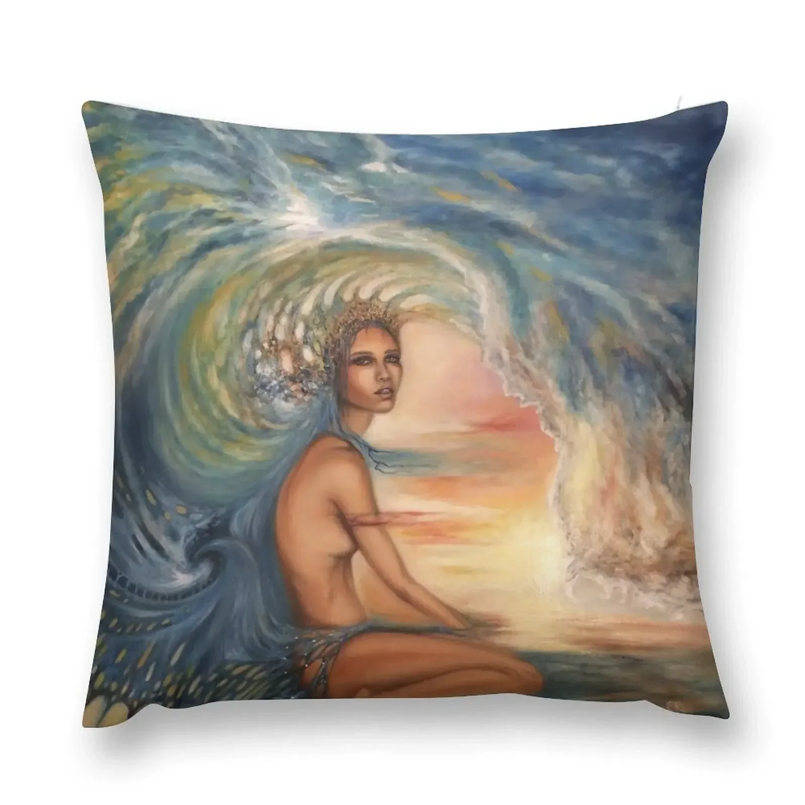 

Siren Throw Pillow Christmas Pillow Covers Sofa Cushions Marble Cushion Cover Embroidered Cushion Cover pillow