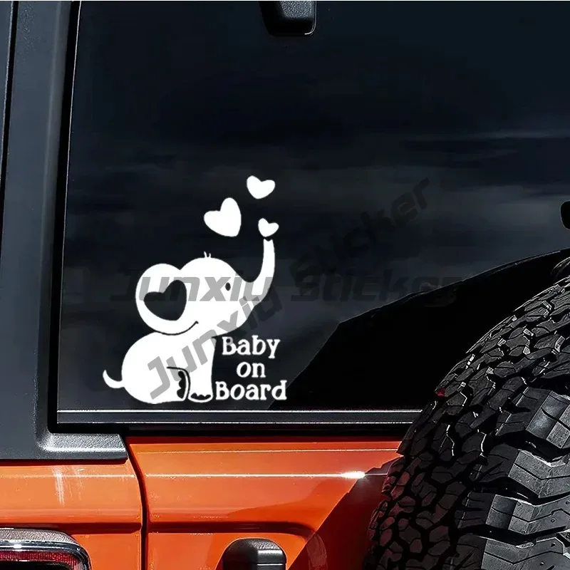 

Baby on Board Baby Elephant Car Sticker Car Body Bumper Windows Motorcycle Laptop Walls Vinyl Film Decal Auto Tuning Accessories