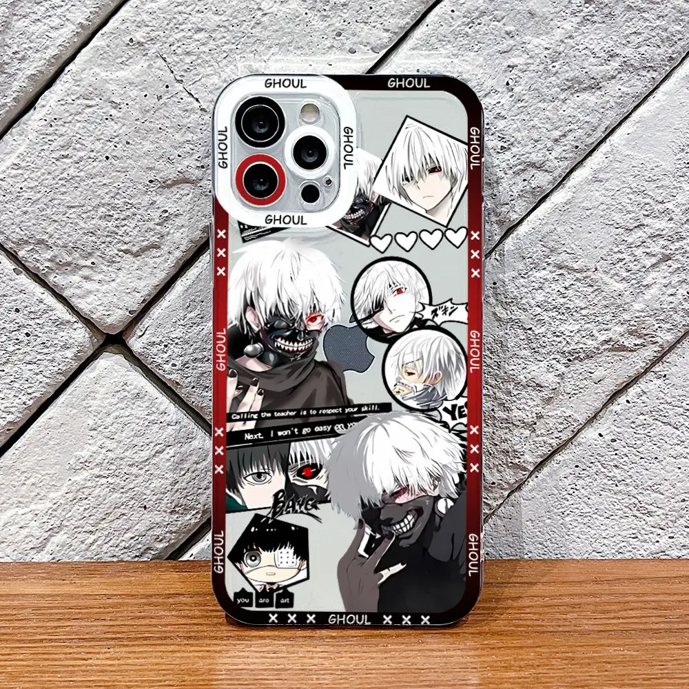 Anime Tokyo Ghoul Phone Case for Oppo A98 A96 A79 A78 A74 A60 A58 A57 A54 A53 A38 A17 A16 4G 5G Border Print Transparent Cover