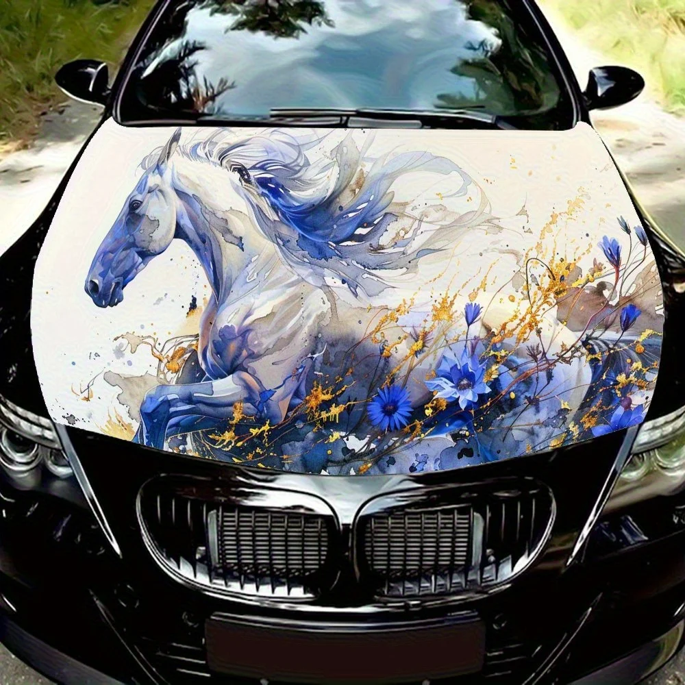 

Изящные белые виниловые обертывания на капоте автомобиля, наклейка на двигатель автомобиля, водонепроницаемые самоклеящиеся виниловые обертывания автомобиля, Sur