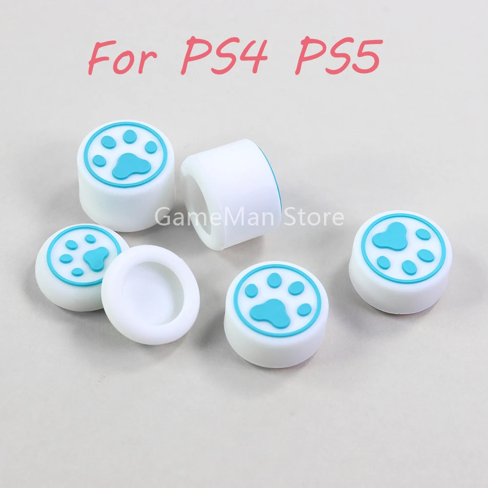 1set For PS5 PS4 XBOX Series PS3 Switch Pro XBOXONE XBOX360 Anti-slip Cap with Cat Paw Pattern Joystick Rocker Protective Caps