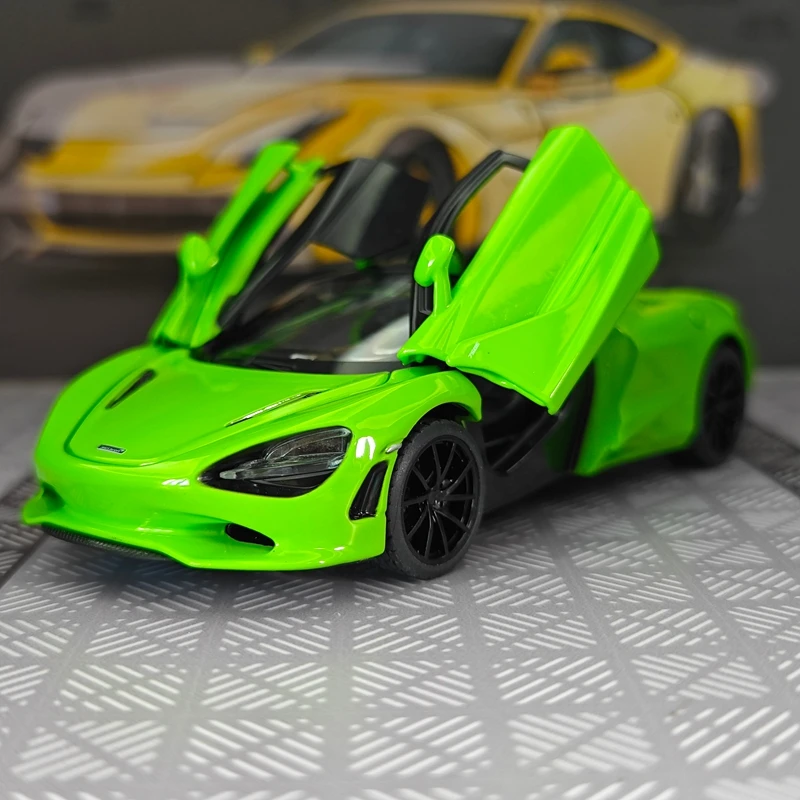 

Масштабная модель автомобиля McLaren 750S из сплава, 1:32, с открывающимися дверями, статическая коллекционная модель суперкара, подарок.