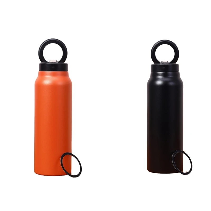 

Insulated Stainless Steel Water Bottle With Magnetic Phone Holder For Outdoor Sports,Double-Layer Vacuum Flask
