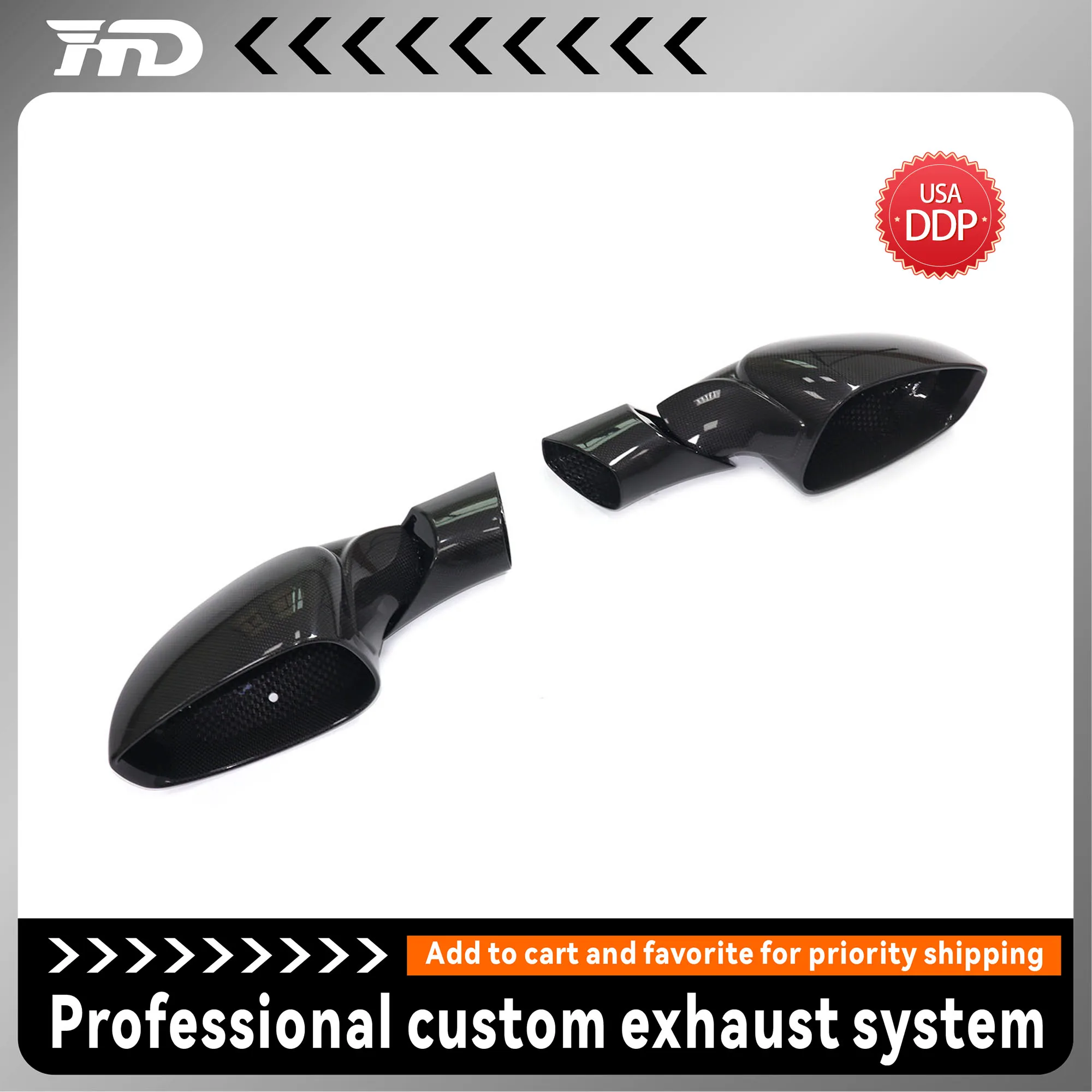 

HMD для Ferrari F8 Tributo, сменные зеркальные чехлы из углеродного волокна