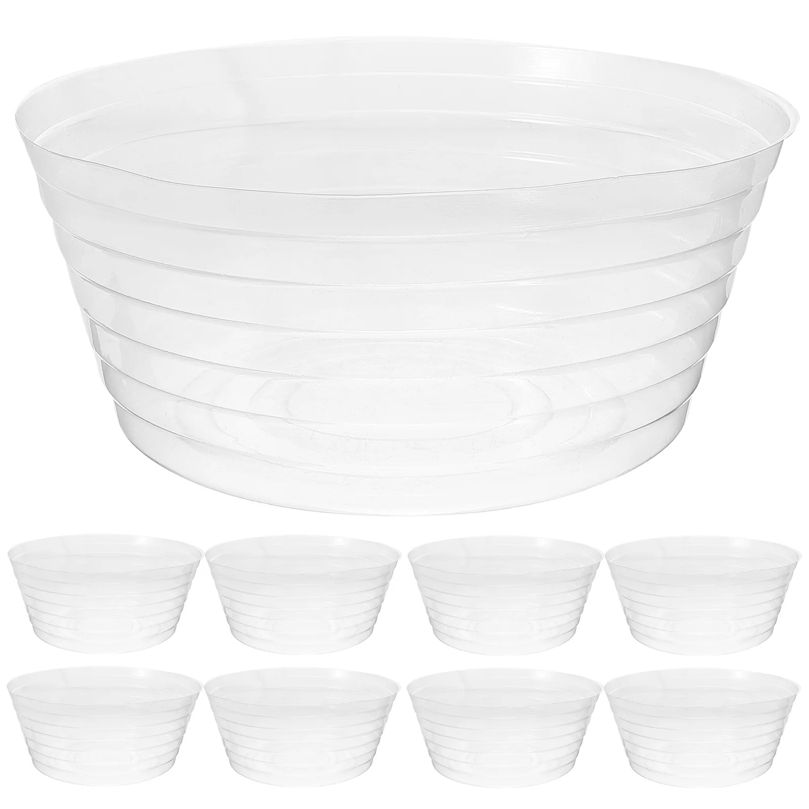 10pcs Flowerpot Waterproof Shell Clear Planter Tray Anti-Overflow Saucer For Indoor Plants Bonsai Large Garden Pots Container