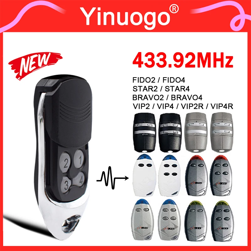 For LIFE FIDO 2 Remote Control 433.92MHz Rolling Code Compatible With LIFE FIDO4 FIDO2 VIP2 VIP2R VIP4 VIP4R STAR BRAVO 2 4