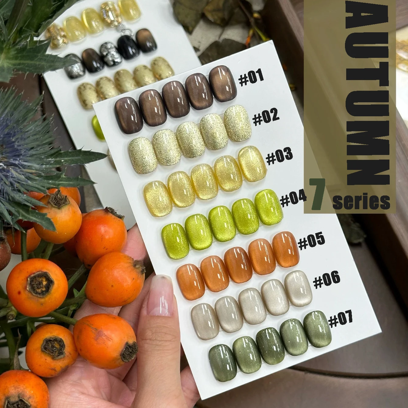 Mn 10ML 2025 새로운 스타일 최고 판매 크리스탈 스톤 고양이 눈 앰버 유리 구슬 젤 매니큐어 황금 금송화 플래시 고양이 자기