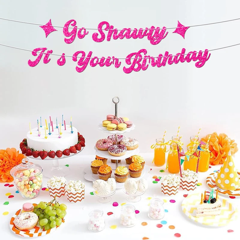 YOMDID Geburtstags-Banner, glitzernd, „It's Your Birthday Party“-Banner, Hip-Hop-Mottoparty-Dekoration, lustige Foto-Requisite, hängende Ornamente – Detail 10