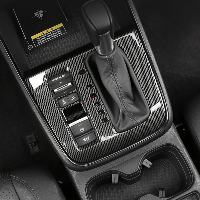 Car Gear Shift Panel Frame Protector Cover Trim Sticker For Honda CRV 6th Gen 2023 2024 2025 / CR-V Hybrid Accessories