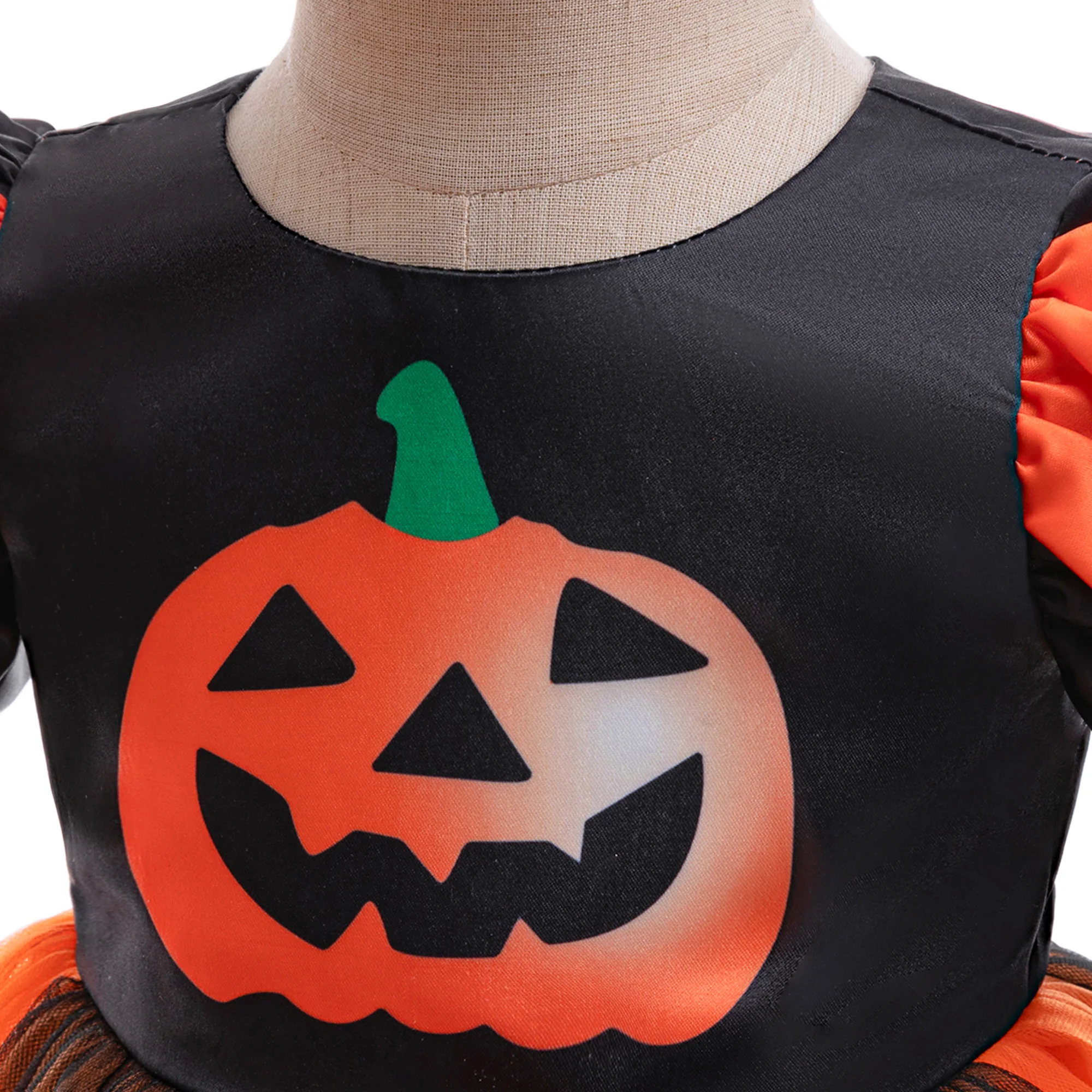 Kleinkind-Kürbis-Partykleid für Mädchen, Elegantes Kleid für den 1. Geburtstag, Brautjungfernkleid, Hochzeitskleid, Prinzessinnenkleid, Ballkleid, Mädchen-Halloween-Weihnachtskostüm – Detail 6