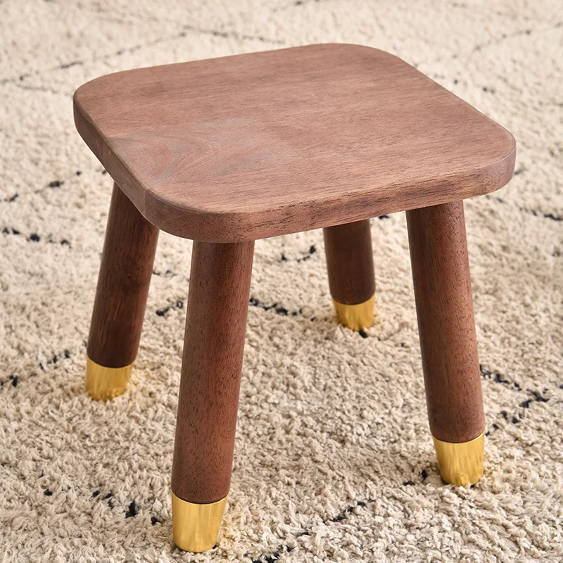 Creative All Solid Wood Small Stool Modern Shoe Stool Kindergarten Original Wood Color Stools Children's Home Small Stools