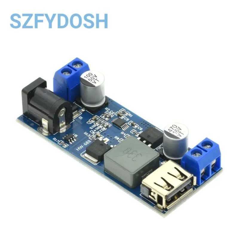 DC-DC Converter Module 30W Voltage Step Down Module 9-36V 12V 24V To 5V 6A USB Charging Power Supply Voltage Regulator