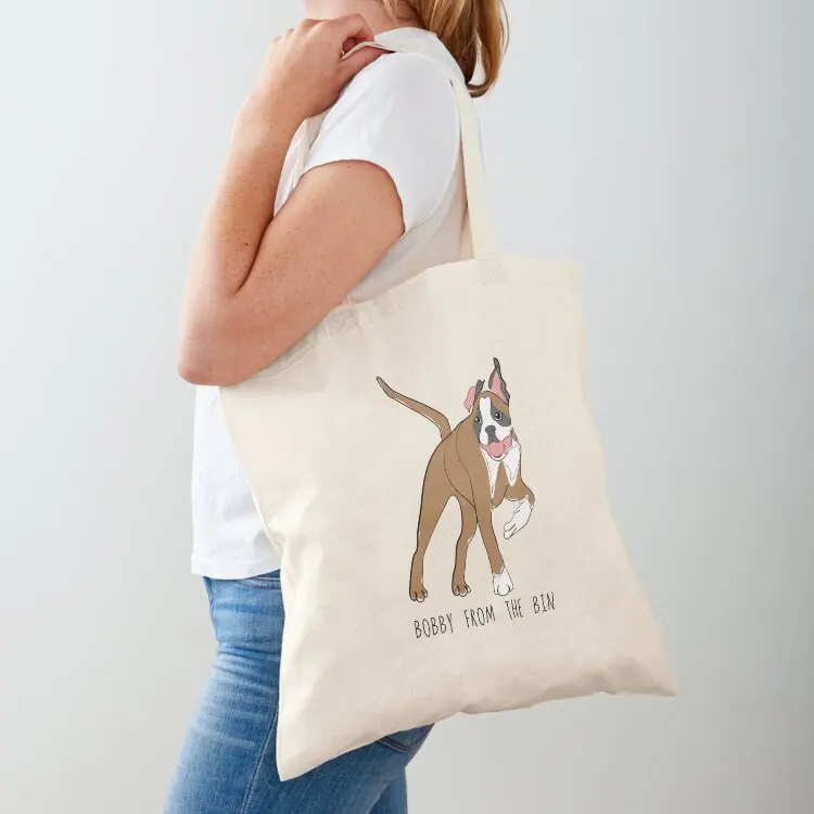 

Bobby from the bin the boxer dog line drawing Tote Bag large size bags Cloth bags Beach bag Customizable tote bag