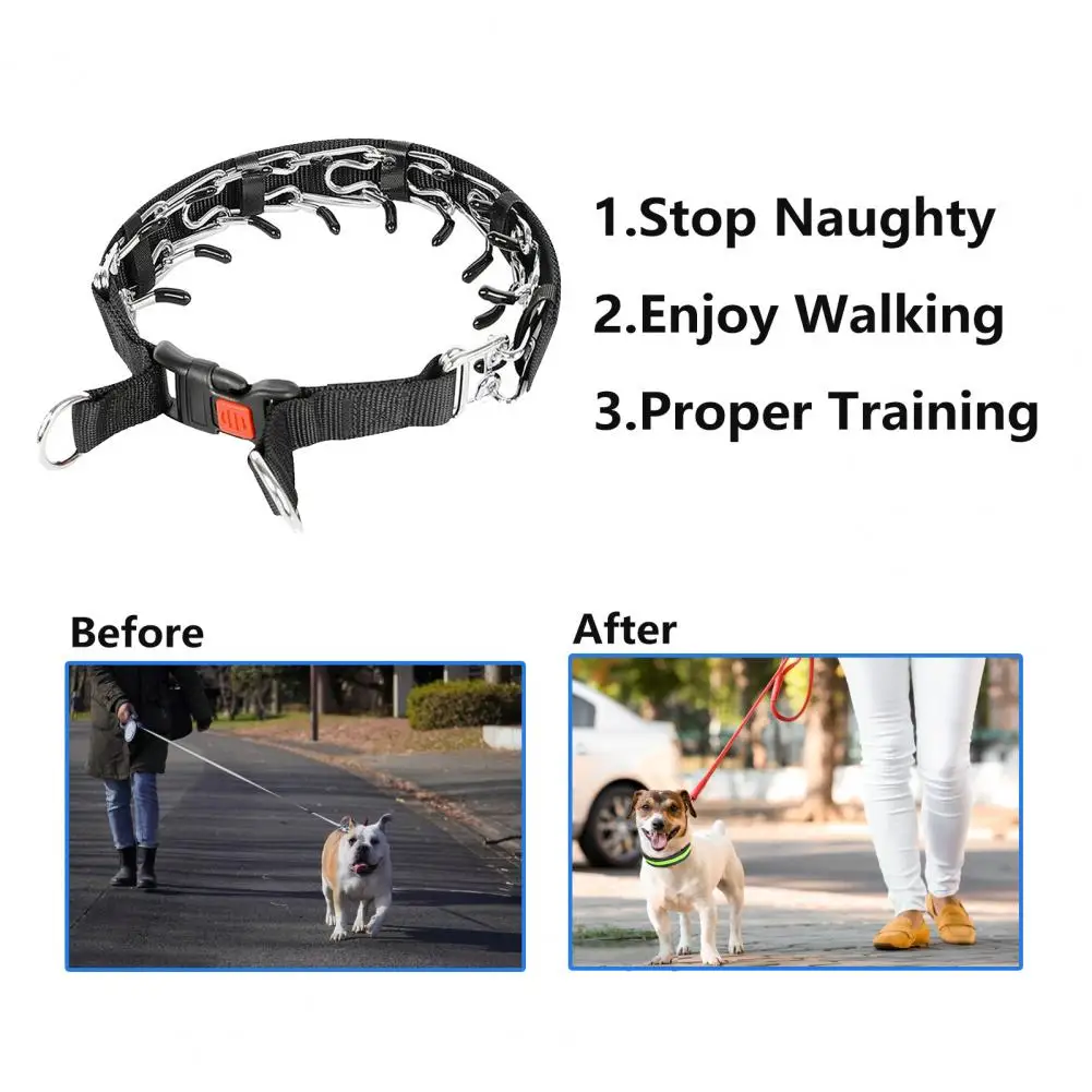 

Improve Dog Skills with Training Collar Sturdy Metal D-ring Pet Collar Effective Safe Dog Training Collars for Small to Dogs