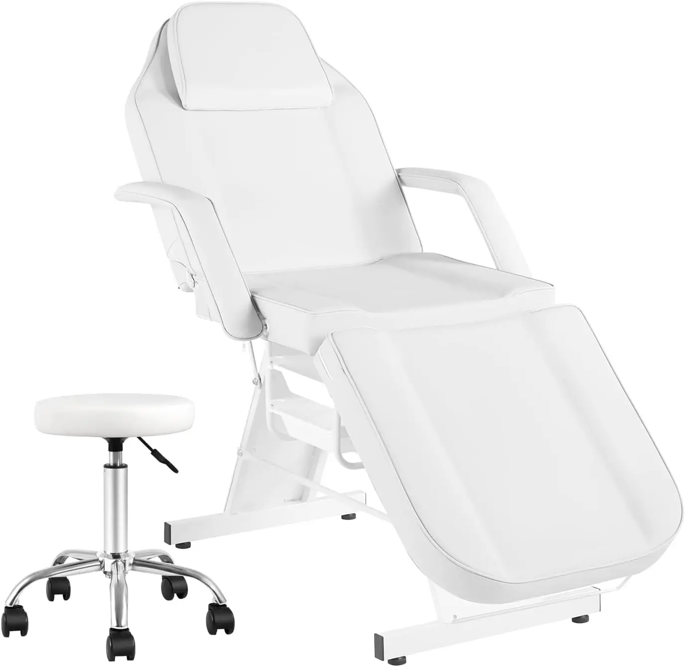 Chair Tattoo Chair Massage Bed Adjustable 3-Section Multipurpose with Hydraulic Stool for Esthetician Beauty Spa Tattoo