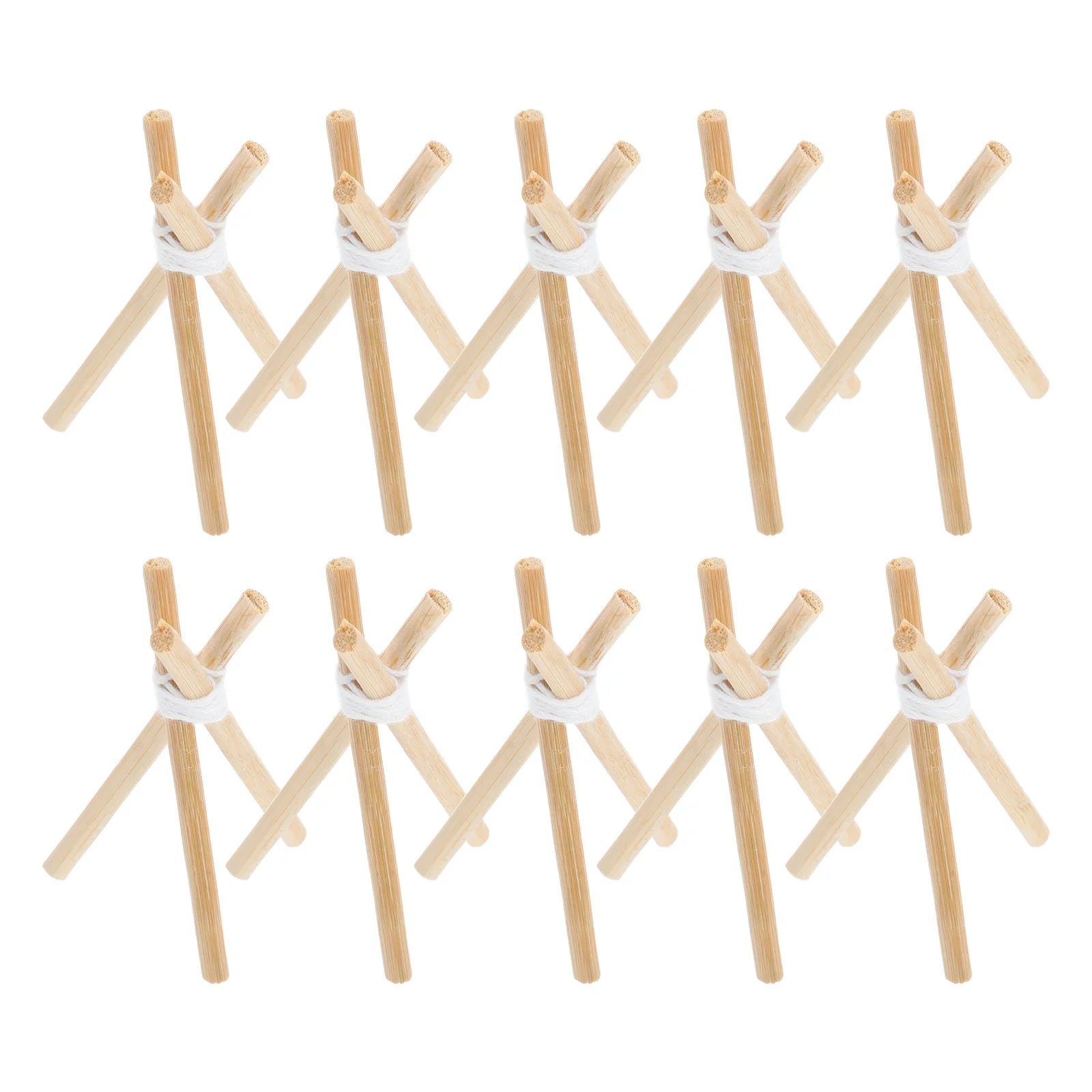 

10Pcs Miniature Wooden Rack Versatile Compatibility Safe for Children Dollhouse DIY Props Dollhouse Accessories