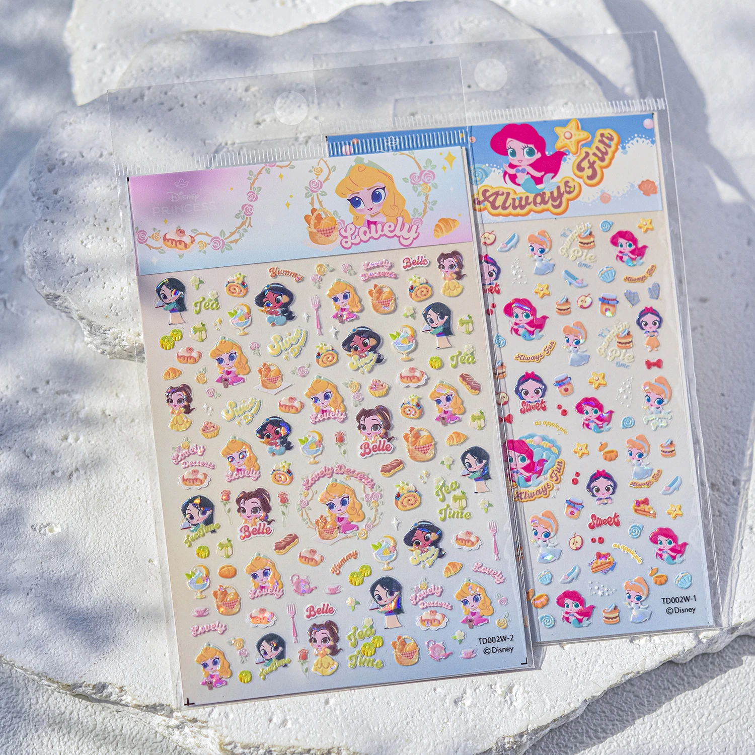 1 قطعة سلسلة أميرات ديزني مسمار الفن اكسسوارات 5D تنقش ورق ذاتي اللصق حورية البحر الأميرة مسمار ملصقات للتقليم