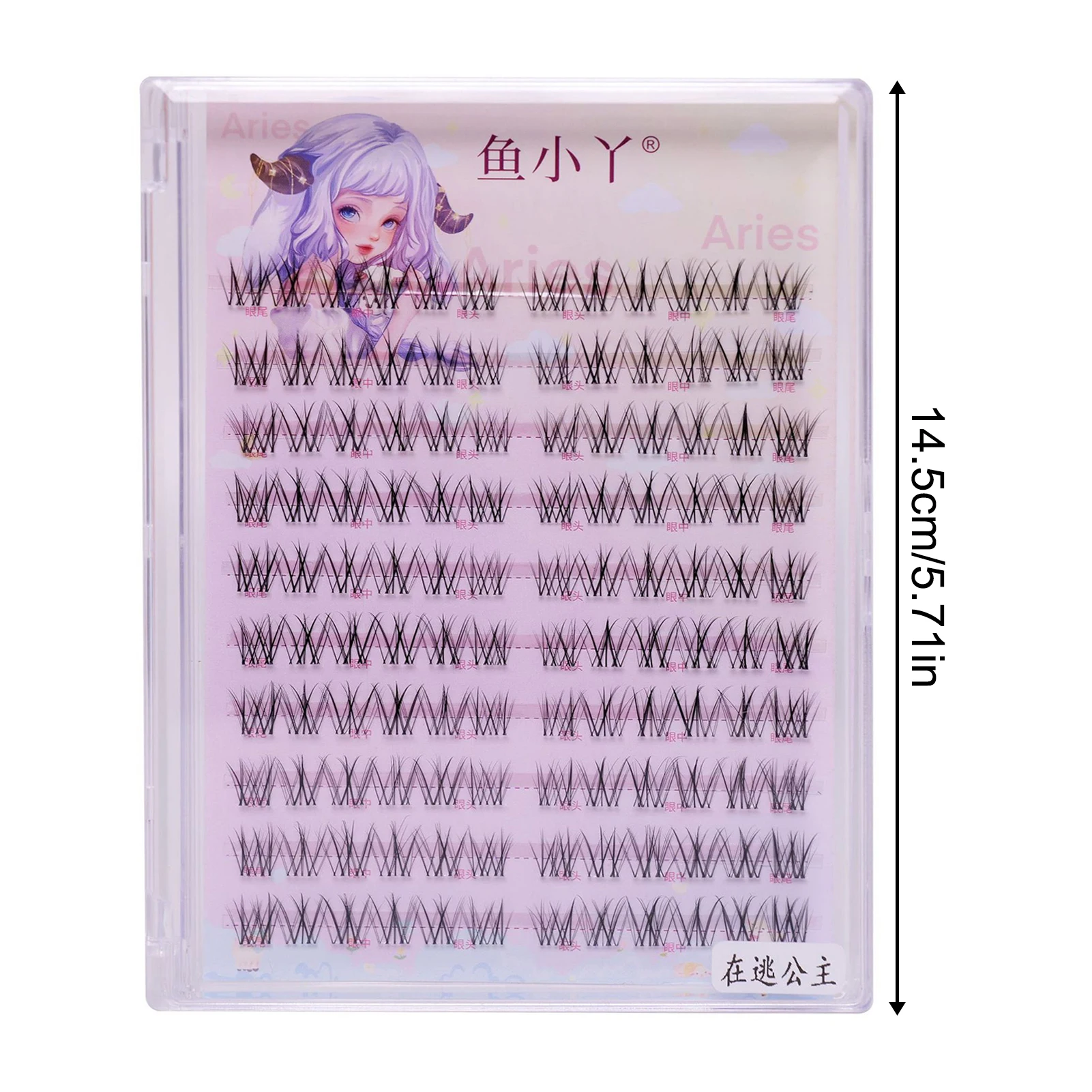 Estensioni ciglia finte segmentali fai-da-te cluster Nero C-Curl 9-12mm Lunghezza mista Aspetto naturale Trucco cosplay ciglia quotidiane