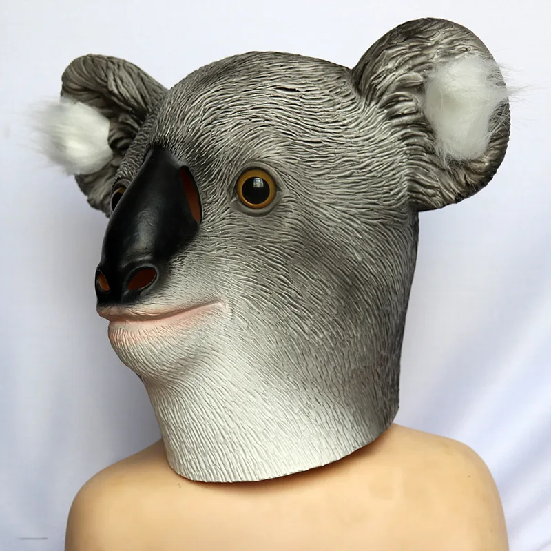 

CosplayLatex Koala Mask Party Funny Animal Style Show Adult Headgear Halloween Ball Masks One Size Cosplay Costume Party Realist