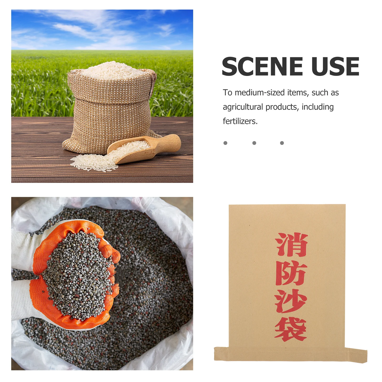 ถุงกระดาษคราฟท์ 10 ชิ้น สำหรับใส่ทราย งานหนัก กันน้ำ ใช้เก็บปุ๋ย ปิดผนึกได้ ใช้สำหรับควบคุมน้ำท่วม บรรจุภัณฑ์อาหารและธัญพืช