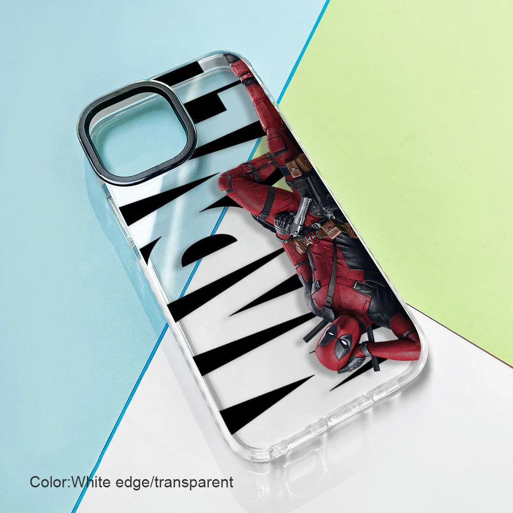 High Quality Marvel Deadpool Cool Phone Case For iPhone 16 15 14 13 PRO MAX 11 12 13 PRO X XS XR 7 8 Plus Mini Y2k Soft Cover