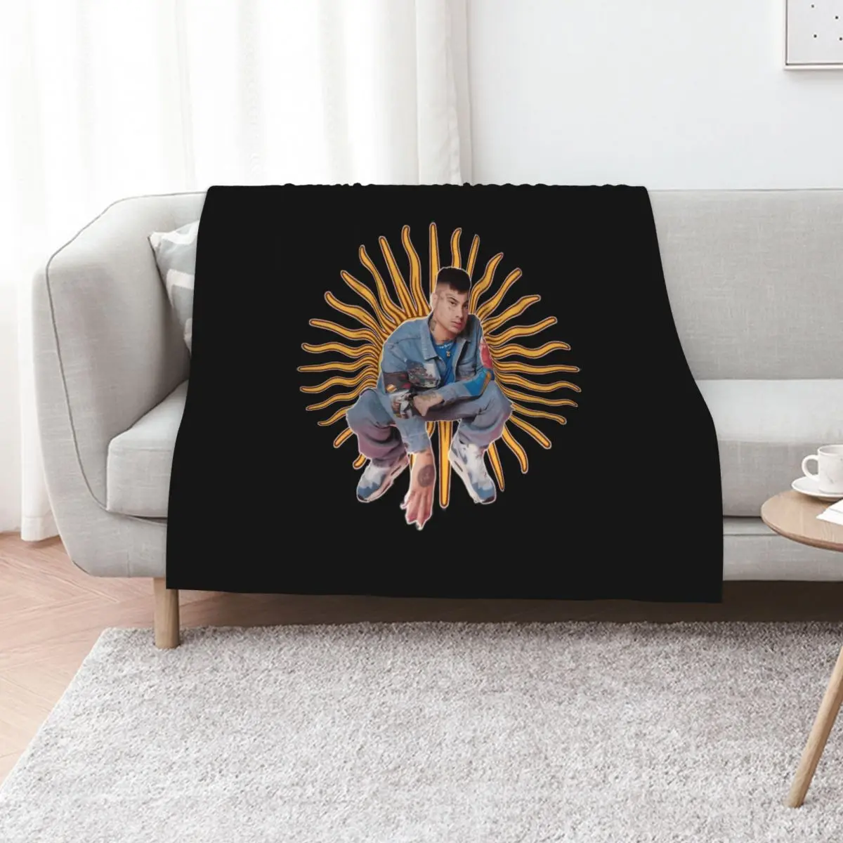 Duki Throw Blanket Travel Size Cozy Blanket for Plane Train