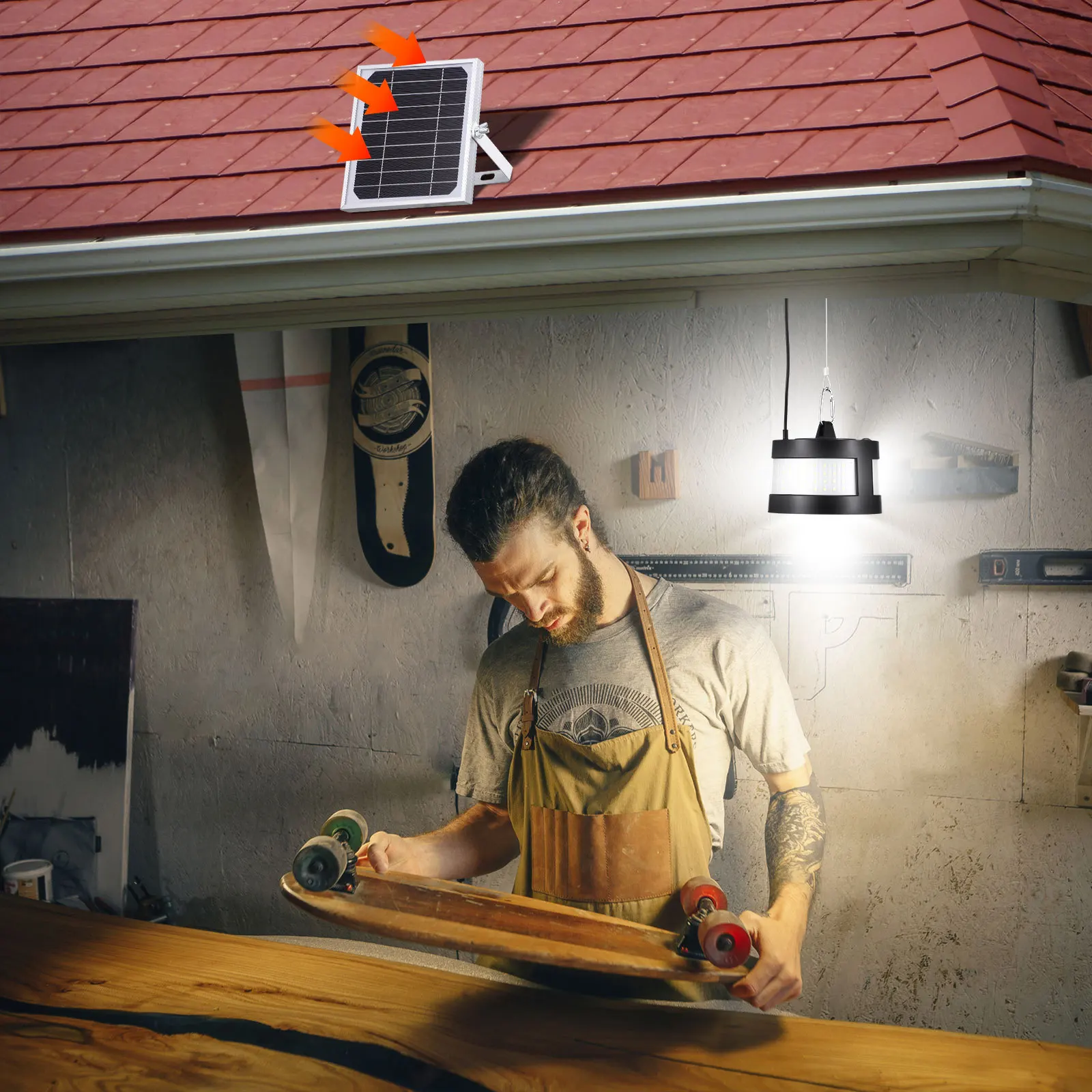 160 Led ضوء معلق بالطاقة الشمسية في الهواء الطلق، فانوس قلادة يعمل بالطاقة الشمسية لساحة شرفة الحديقة، التخييم التلقائي الموفرة للطاقة