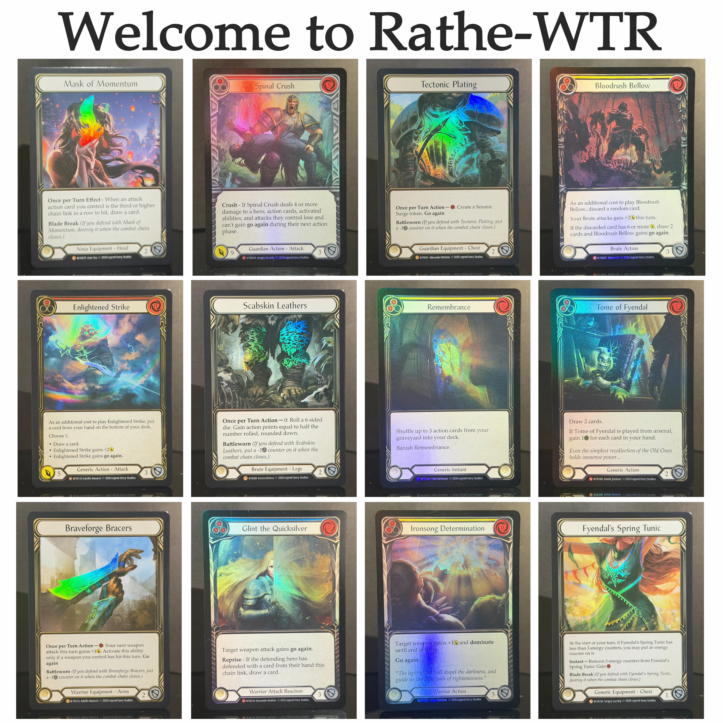 Flesh and Blood FAB Bienvenidos a Rathe OG WTR Core Staples Rainbow Foil Bloodrush Bellow Tectonic Favoritos de los Coleccionistas Cartas Proxy