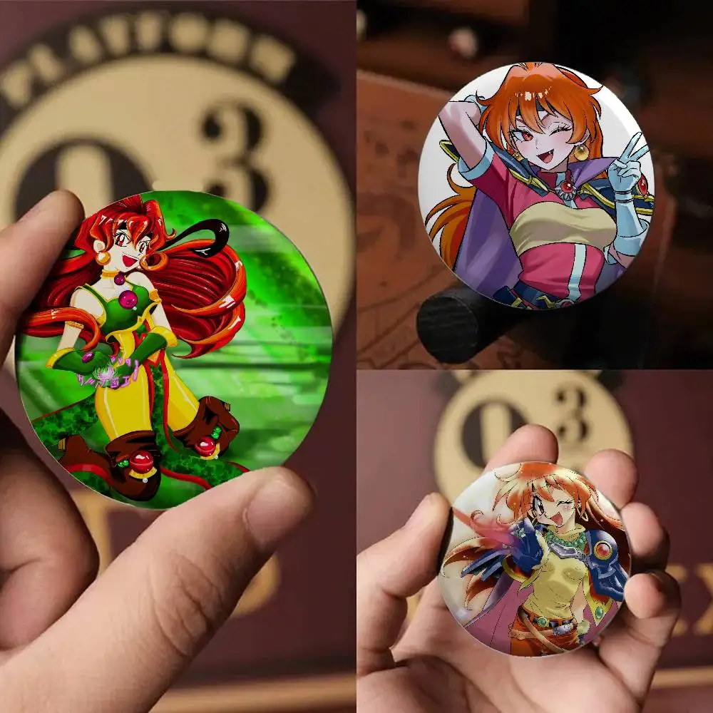 لينا عكس أنيمي S-القاتل شارات أنيمي شارة ليزر مستديرة الكرتون بروش الملابس ظهره اكسسوارات التلبيب #1