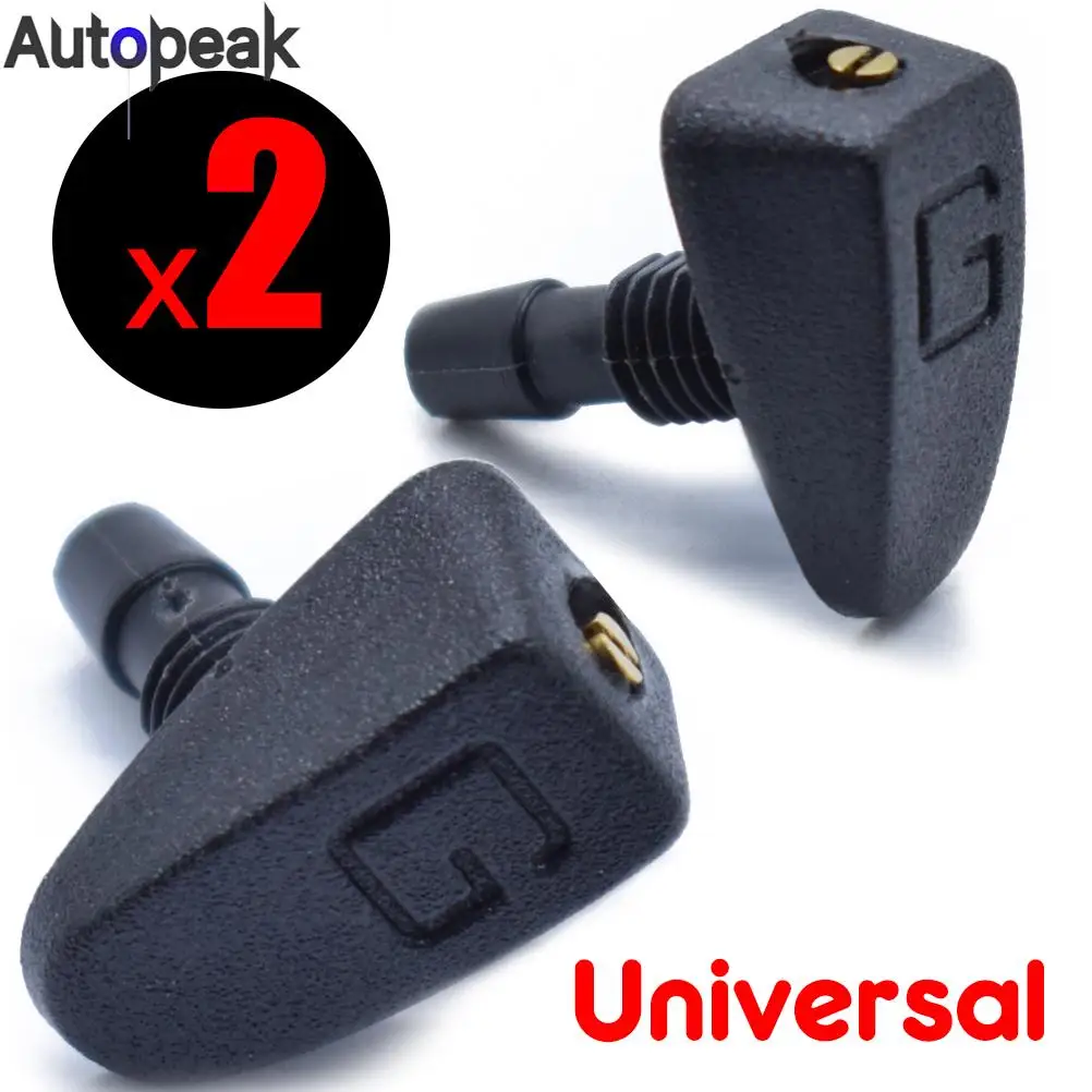 ユニバーサルカーフロントガラスワイパーノズル、ジェット噴霧器キット、スプリンクラー、水ファンスパウト、カバー、洗濯機出力、調整、セットあたり2個