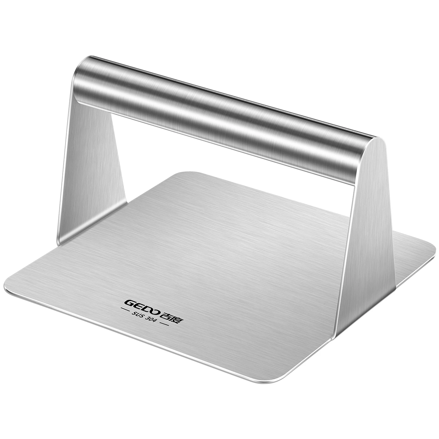 LFGB Certification 304 Stainless Steel Kitchen Bacon Press Ultra Thick Square and Round Steak Weight for Burger Cooking Tool