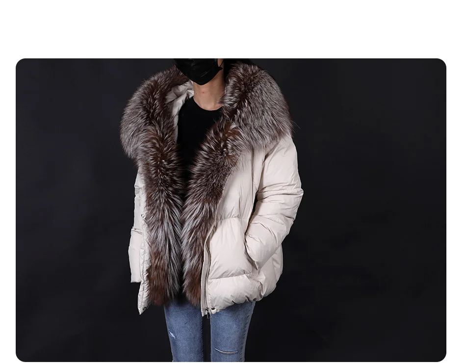 2026 MAOMAOKONG White Duck Down Jacket Winter Women
