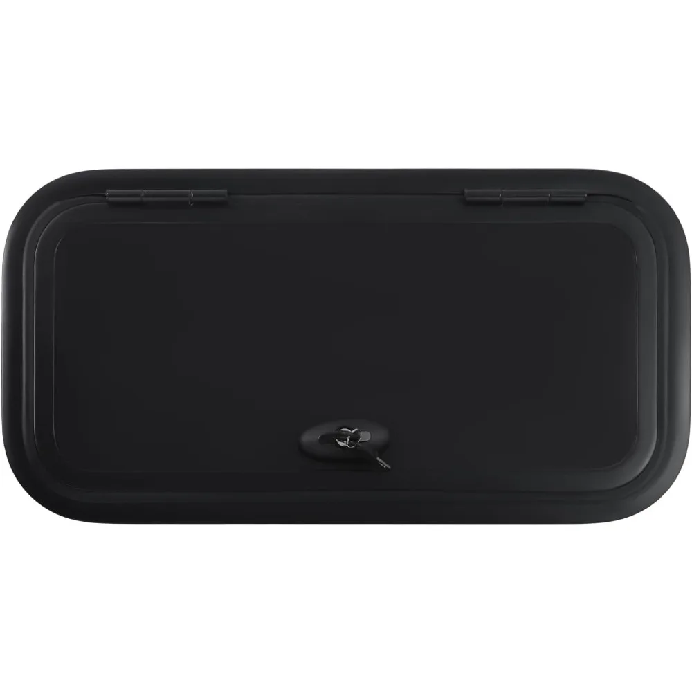 Porte d'accès RV 24x12 pouces, porte à bagages RV en alliage d'aluminium, porte de trappe RV avec 2 clés pour RV, camion, caravane, noir