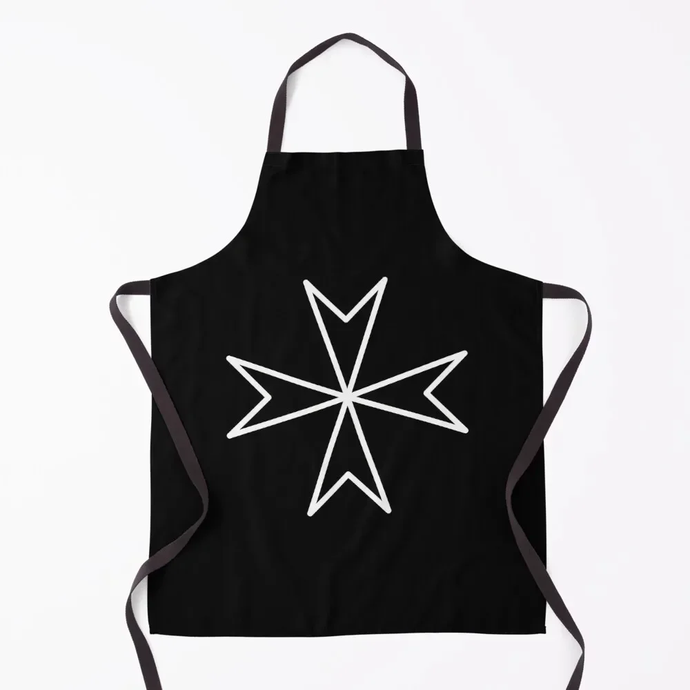 

The Cross of Malta III - black and white Apron Women's Dresses kitchen and home innovative kitchen and home items Apron