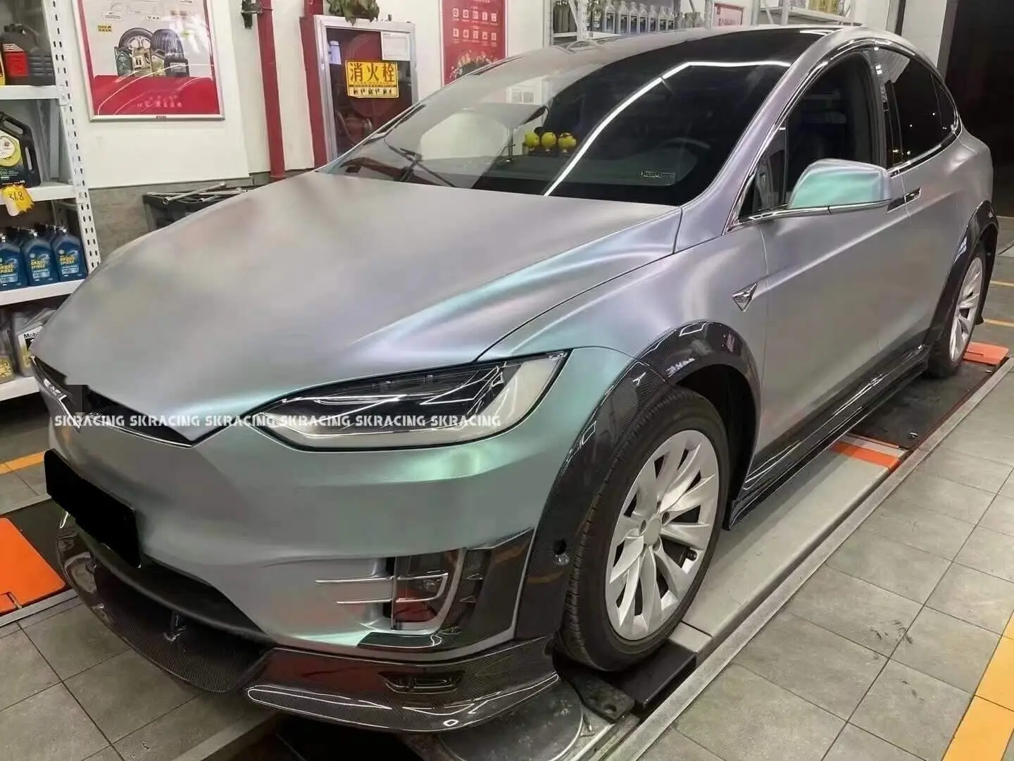 New Style For 2016-2021 Tesla Model X Body kits Exterior Front Rear Lip Bumper Side Wheel Arch