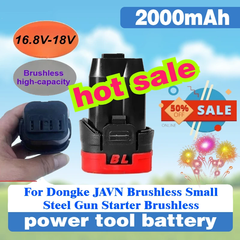 

New 18V 2000mAh Drill Battery+charger for Dongke JAVN Brushless Small Steel Gun Starter Brushless Lithium Battery Starter