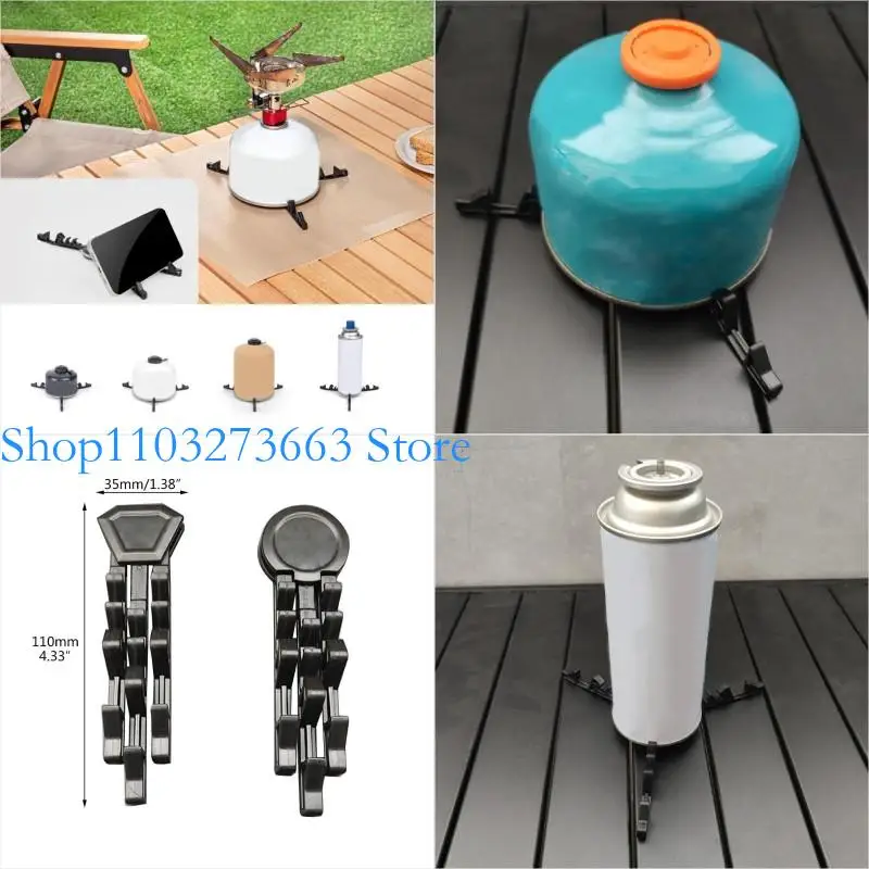 

R6FE Gas Canister Stand Foldable Gas Bracket Gas Bottle Tripods Cartridge Holder