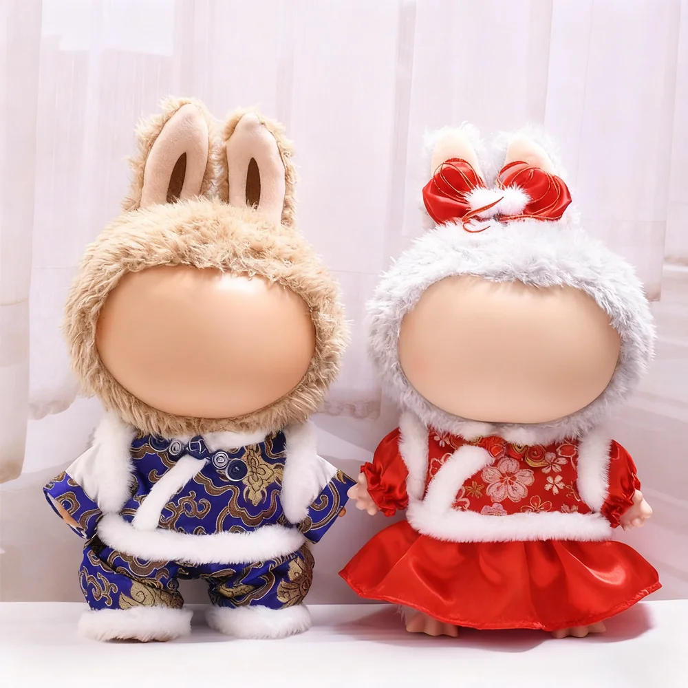 

Кукольная одежда, аксессуары, мини-зимние рождественские новогодние наборы для 38 см, плюшевые игрушки Labubu, аксессуары для костюмов, декор