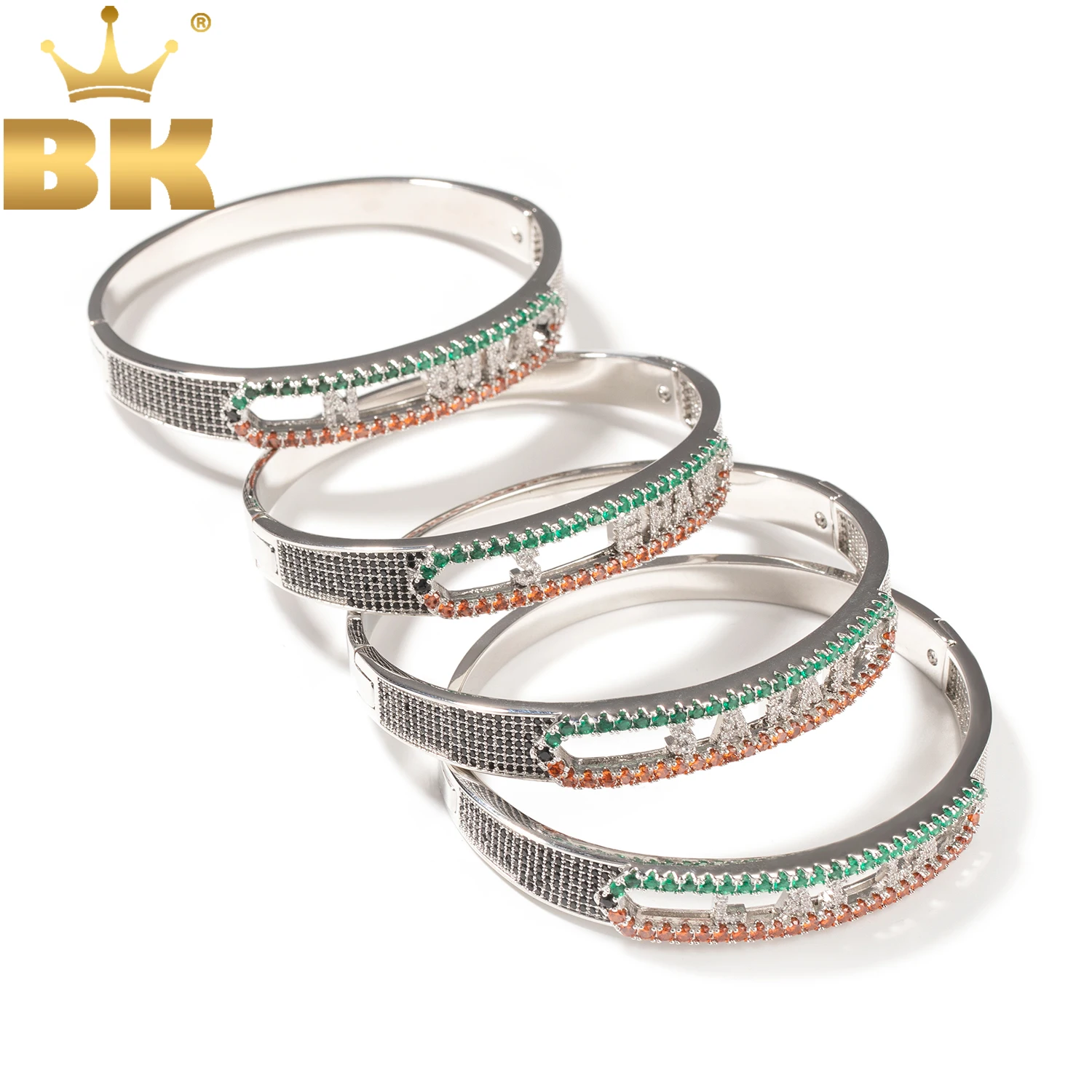 

THE BLING KING браслет с индивидуальным именем и буквой 26, первоначальный браслет Pave Bling с кубическим цирконием, сделай сам, браслет с подвижной буквой, ювелирные изделия в стиле хип-хоп для подарка