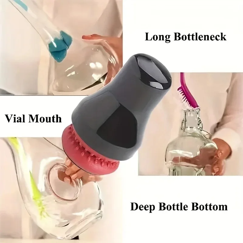 Silikon Magnetische Glas Reinigungsbürste Langlebige Kunststoff Tasse Innenseite Reinigungswerkzeug Rotwein Flasche Magnetische Saugbürste – Detail 2