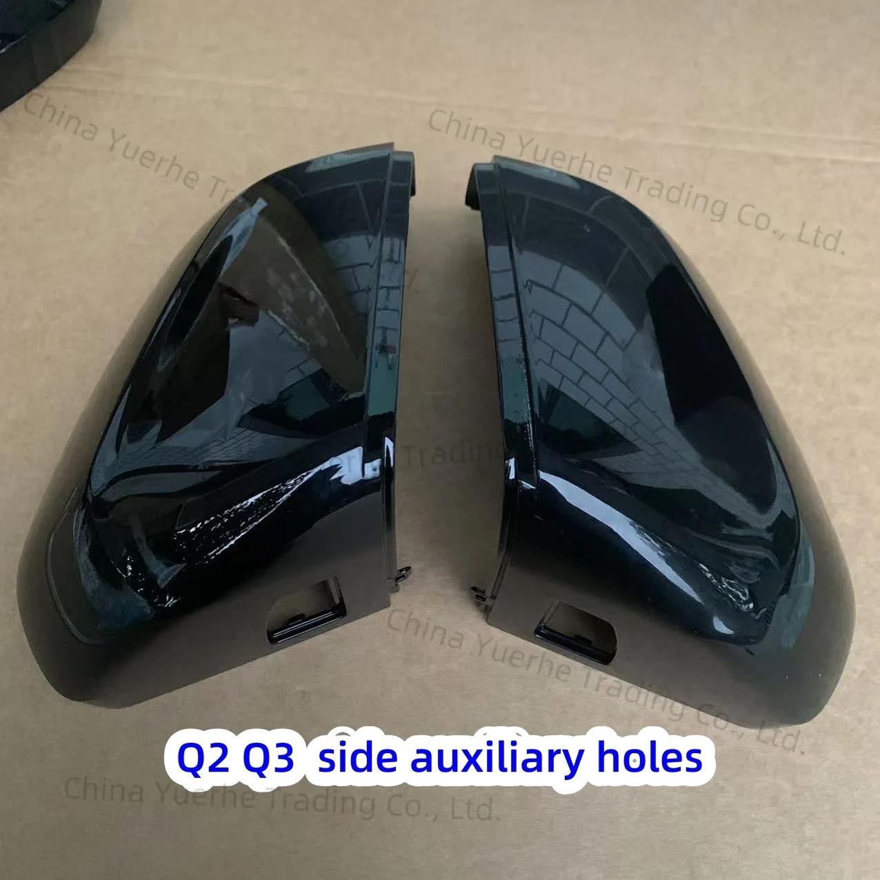 OEM لأودي Q3 Q2 A3 S3 8Y A4 A5 S4 S5 B9 Q5 2017-- Q7 2016- طلاء البيانو الأسود مرآة الرؤية الخلفية قذيفة العمياء مرآة مساعدة #3