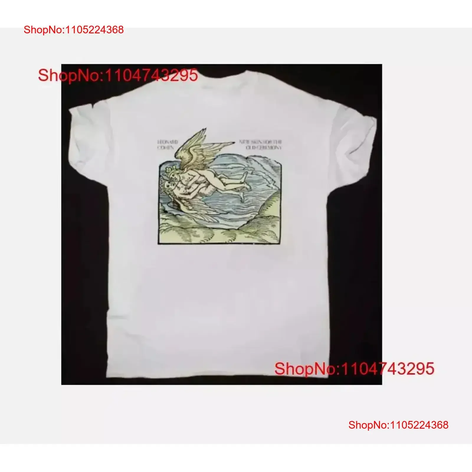 New Popular Leonard Cohen White T Shirt Cotton Full Size vintage Washed Soft Versatile Stylish homme Breathable vintage Washed