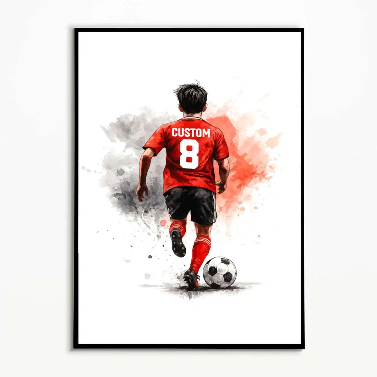 1 Custom name soccer balls, personalized classic retro soccer star prints, soccer gifts, boy's room decor, soccer jerseys poster
