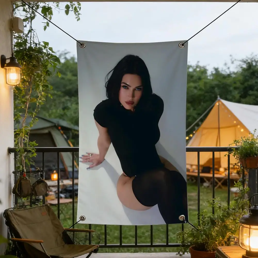 Star M-Megan F-Fox Flags Are Suitable for Outdoor Camping, Live Streaming, Music Festivals, Home Décor, and Parties - view 4