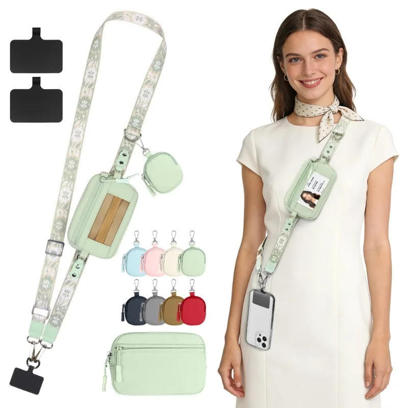 Multifunctional Trend Y2k Shoulder Bag Nylon Shoulder Strap Women's Crossbody Bag New Small Anti-lost Travel Key Bag Coin Wallet