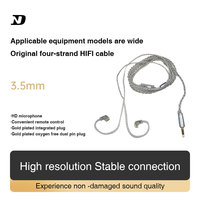 ND original cable four-strand silver-plated earphone cable is suitable for KZ ZS3 ZS4 EDX ZSN ZST ASX ZS10 AS16 EDX PRO ZSX ZAX