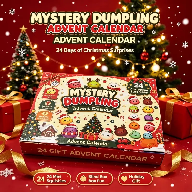 Christmas advent calendar, adorable mini wig toy, surprise box, sensory toy, Christmas surprise gift