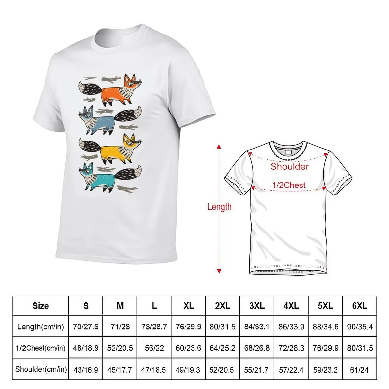 Foxes T-Shirt mens graphic t shirts anime t shirts oversize T-Shirt